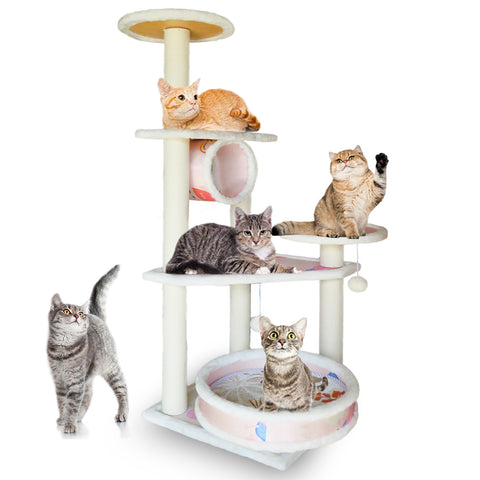 Cat Tree 4-Level Jumping Platform with Bed