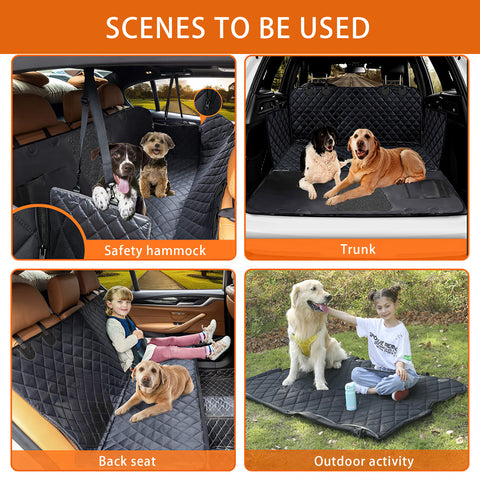 SK Depot Dog Car Seat Cover, Car Back Seat Protector, 51*58in