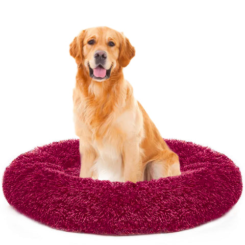 Dog Long Plush Puppy Cushion Portable Mat