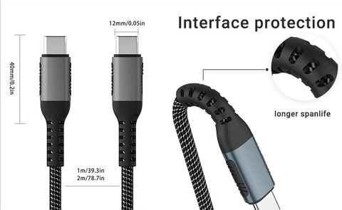 USB C to C Fast charging data line 100cm