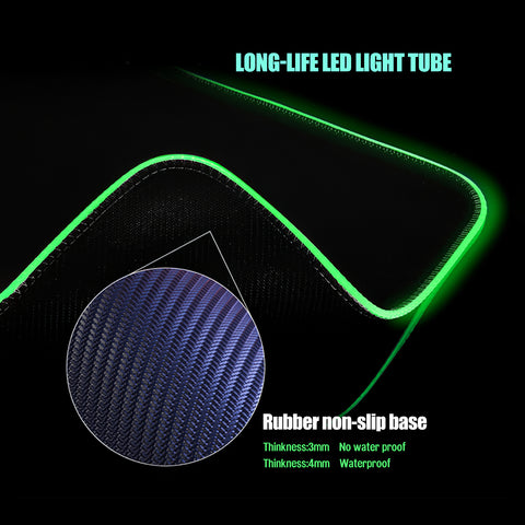 Large LED RGB Gaming Mouse Pad - 800x300x4mm