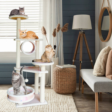 Cat Tree 4-Level Jumping Platform with Bed