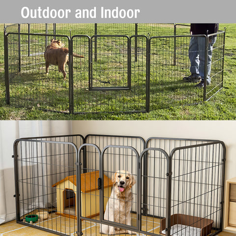 Foldable Metal Dog Pen with Gate