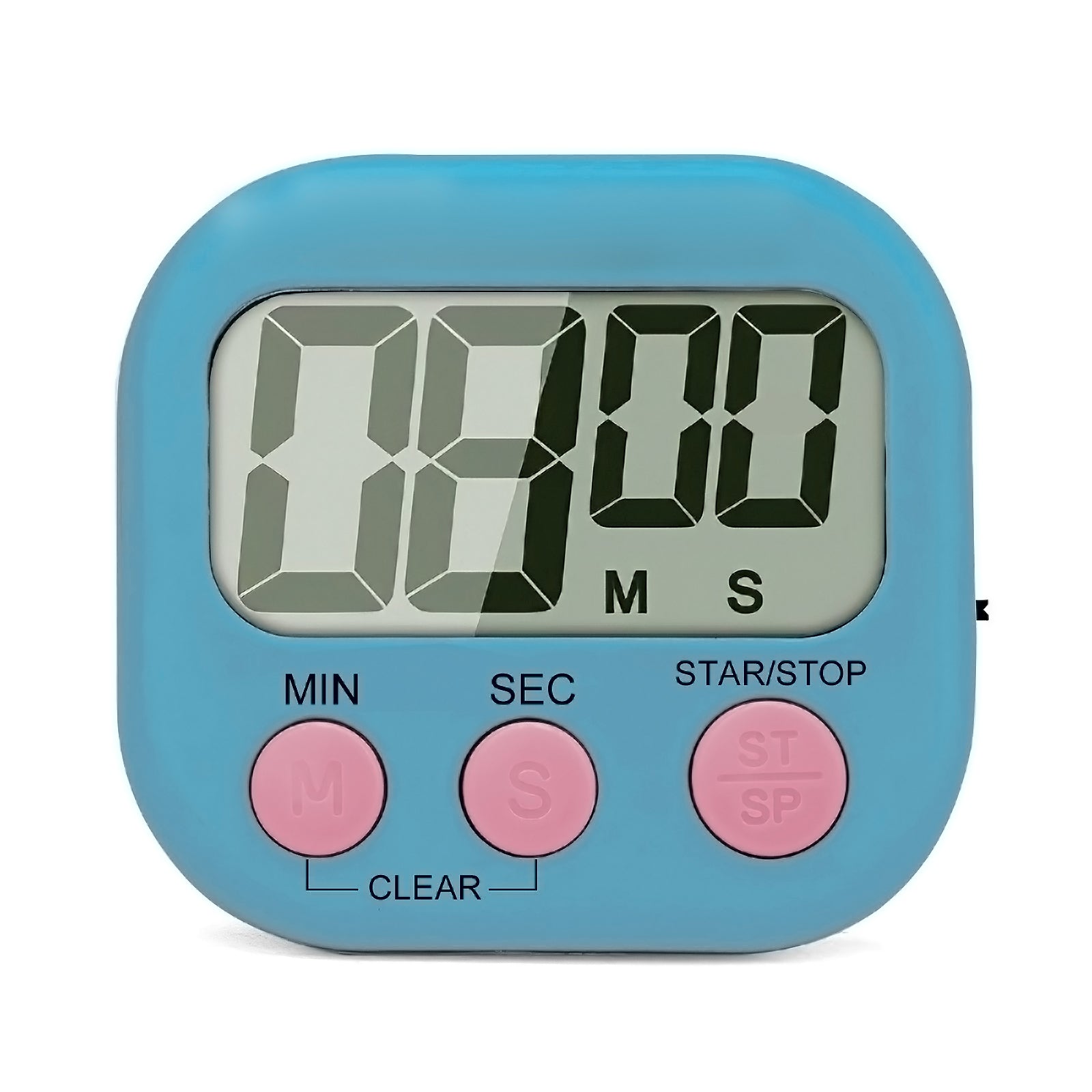 2 Pack Digital Kitchen Timer Big LCD Screen Loud Alarm Strong Magnetic Back  and Stand Minute Seconds Count Up Countdown and Simple Operation for