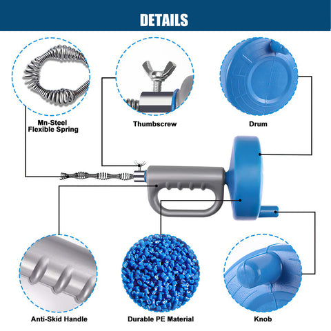 Hand Crank Design Drain Auger