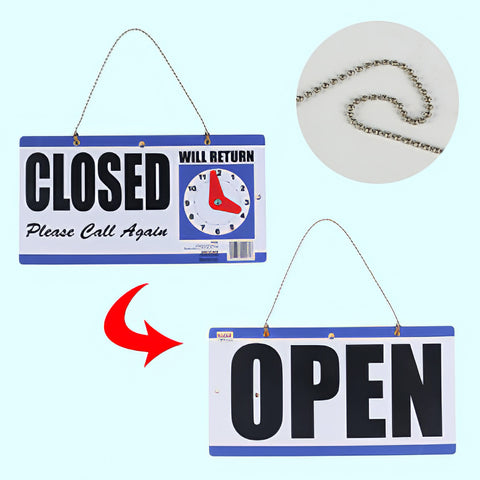 HeadLine Sign Open/Closed Double-Sided