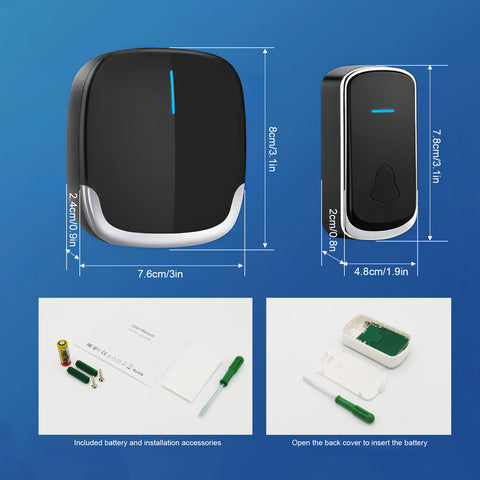 A909 Ultra-Long Wireless Range Waterproof Doorbell