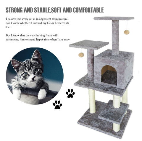 Cat Tree Multi-Level with Square Cave