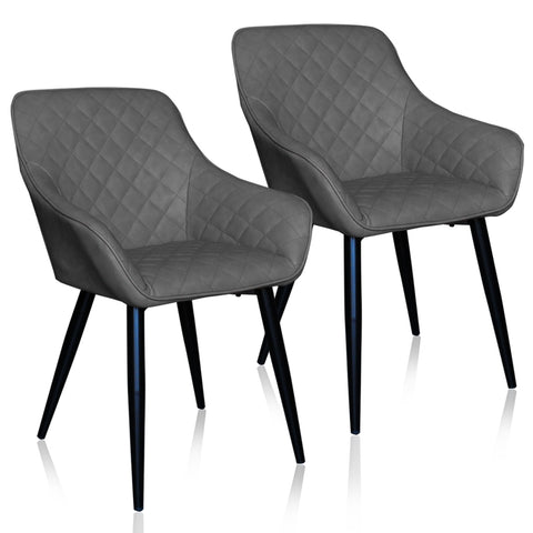 Luxury High Back Armchair with Black Metal Legs (set of 2)