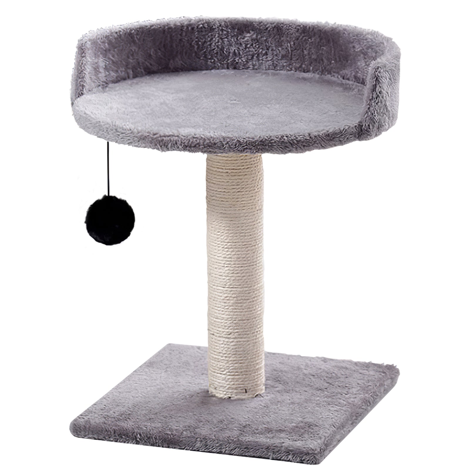 Cat Sisal Scratch Post with Toy Ball & Perch on Top