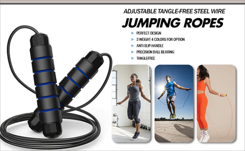 Jumping Rope with Ball Bearings Rapid Speed Jump Rope Cable[random color]