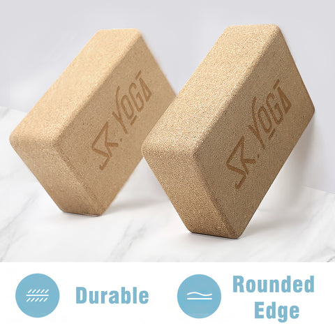 High-Quality Cork Yoga Block (Set of 2)