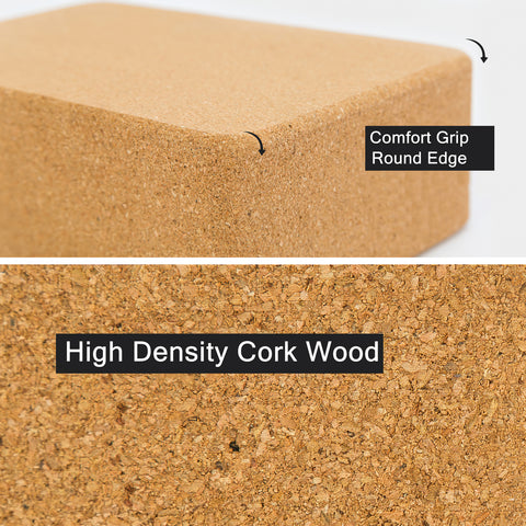 High-Quality Cork Yoga Block (Set of 2)