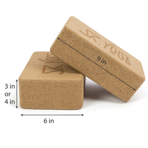 High-Quality Cork Yoga Block (Set of 2)