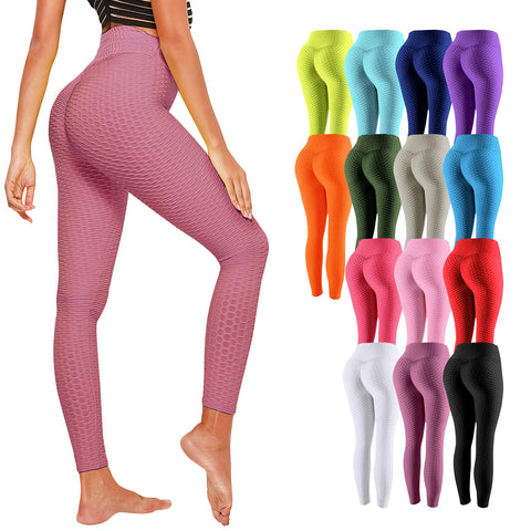  DESTTY Women's High Waisted Leggings Polyester Tummy Control  Running Yoga Sports Stomach Opaque Sharkskin Pants BeanPaste S : Clothing,  Shoes & Jewelry
