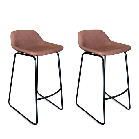 Luxury Quality Faux Leather Counter Height Stool (set of 2)