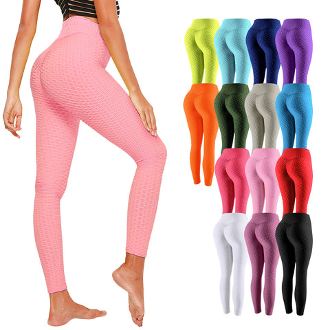 KIHOUT Pants For Women Deals Solid Sports Casual Skinny Pockets High Waist  Pants 